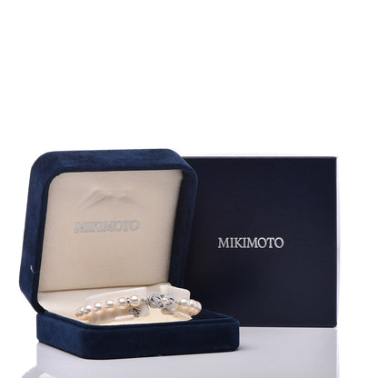 Mikimoto 18K White Gold Akoya Pearl 7mm Strand Bracelet 6 of 6
