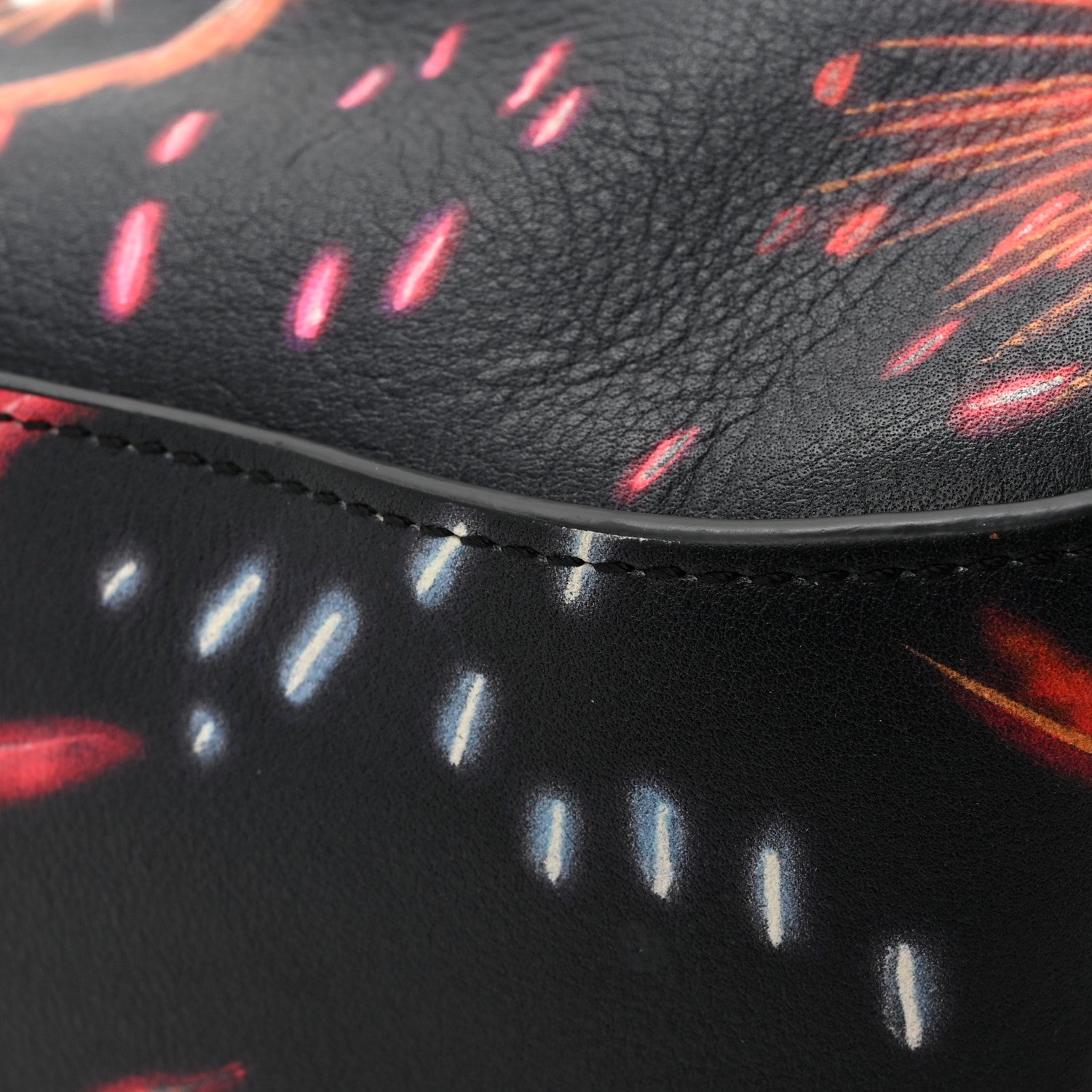 Loewe Calfskin Small Lunar New Year 2018 Hammock Shoulder Bag Black Multicolor 13 of 13