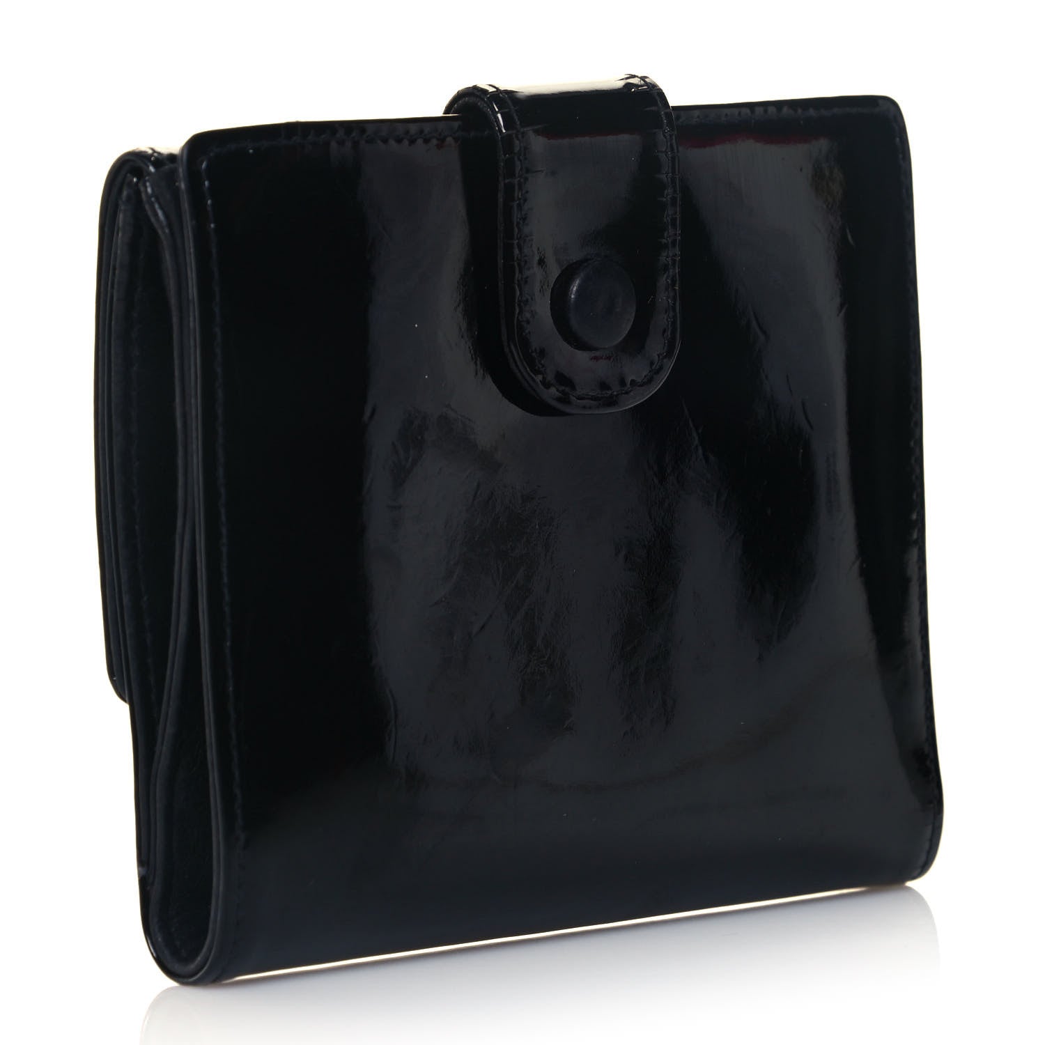 Chanel Patent Timeless CC Compact French Wallet Black 3 of 15