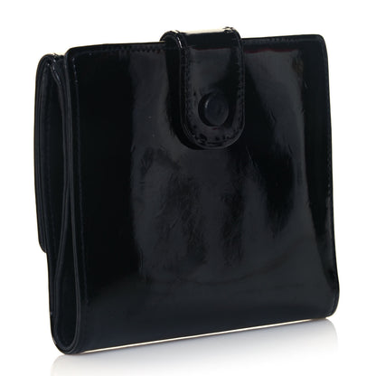 Chanel Patent Timeless CC Compact French Wallet Black 3 of 15
