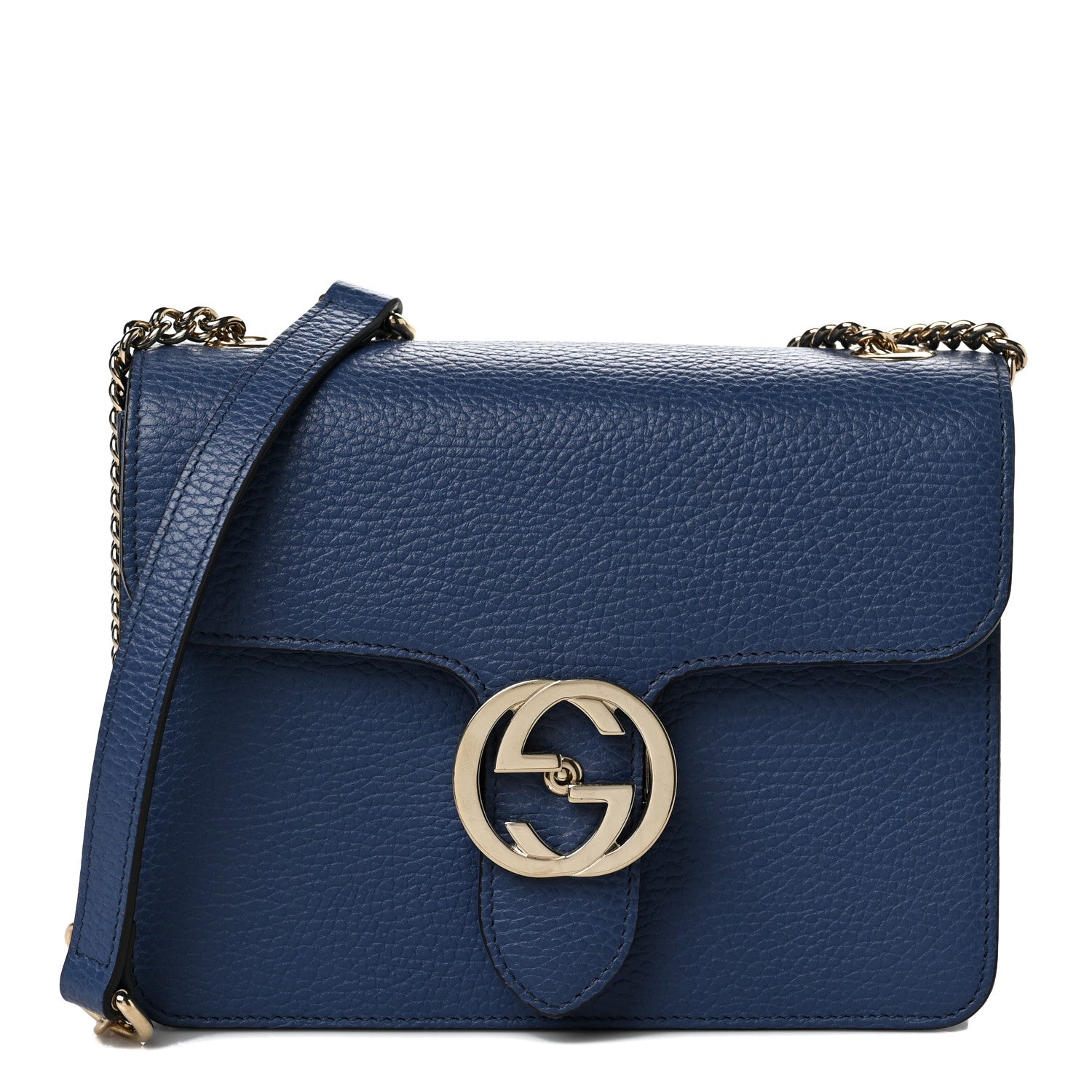 Gucci Dollar Calfskin Small Interlocking G Shoulder Bag Caspian 1 of 10