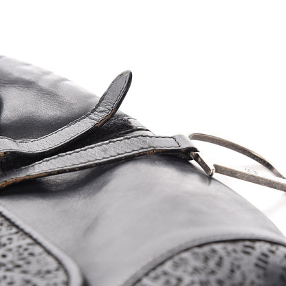 Christian Dior Lambskin Laser Cut Saddle Bag Black 13 of 13