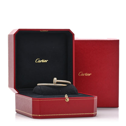 Cartier 18K Yellow Gold Diamond Juste Un Clou Paved Bracelet 16 5 of 5