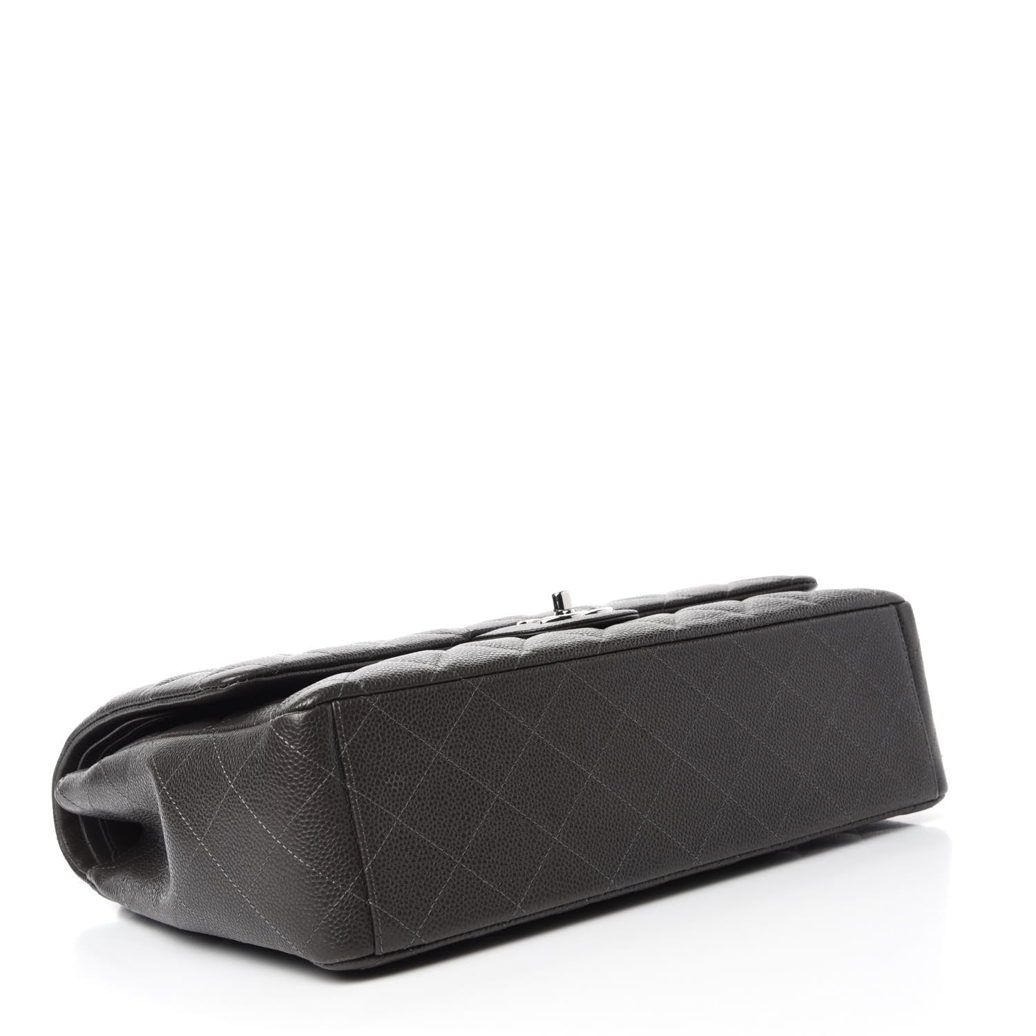 Chanel Caviar Quilted Maxi Double Flap Grey 4 of 14