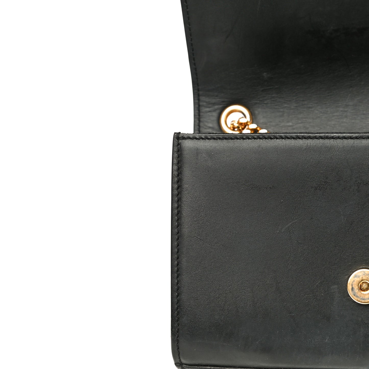 Calfskin Small Classic Monogram Kate Tassel Satchel Black