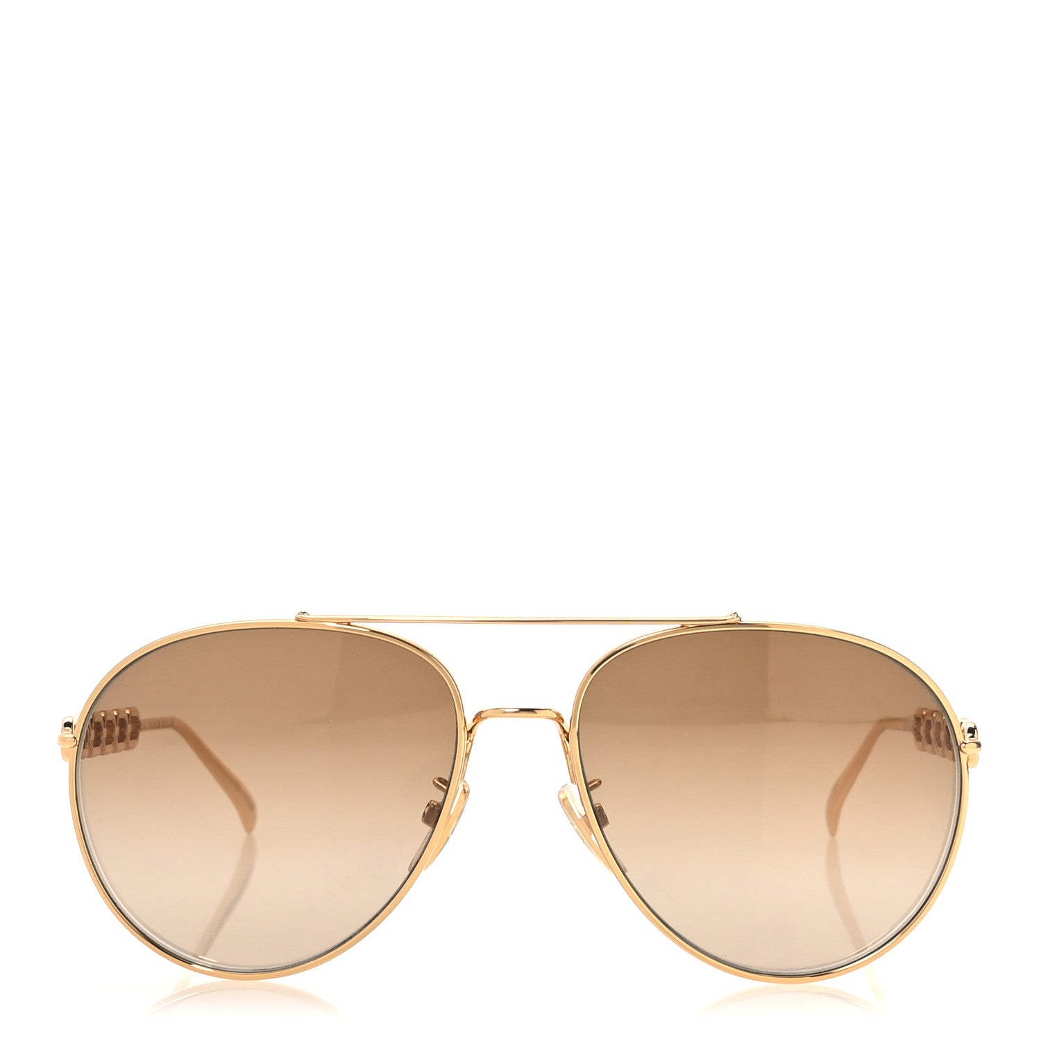 Louis Vuitton Metal My LV Chain Pilot Sunglasses Z1539E Gold 2 of 9