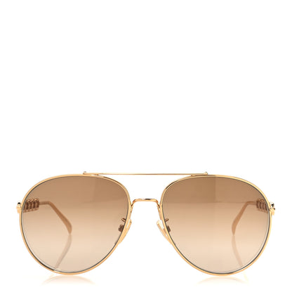Louis Vuitton Metal My LV Chain Pilot Sunglasses Z1539E Gold 2 of 9