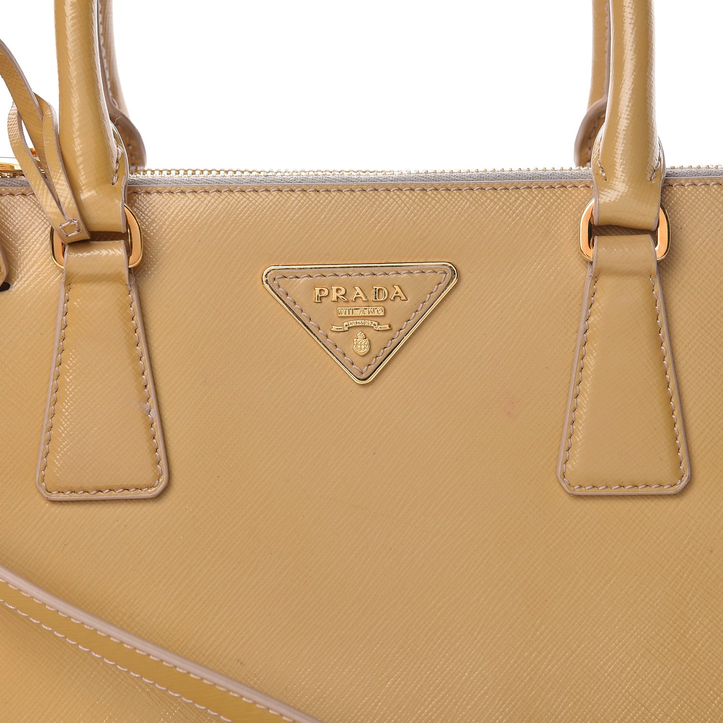Saffiano Vernice Small Galleria Double Zip Ginestra