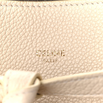 Celine Soft Grained Calfskin Small Belt Cabas Phantom Vanilla 8 of 11