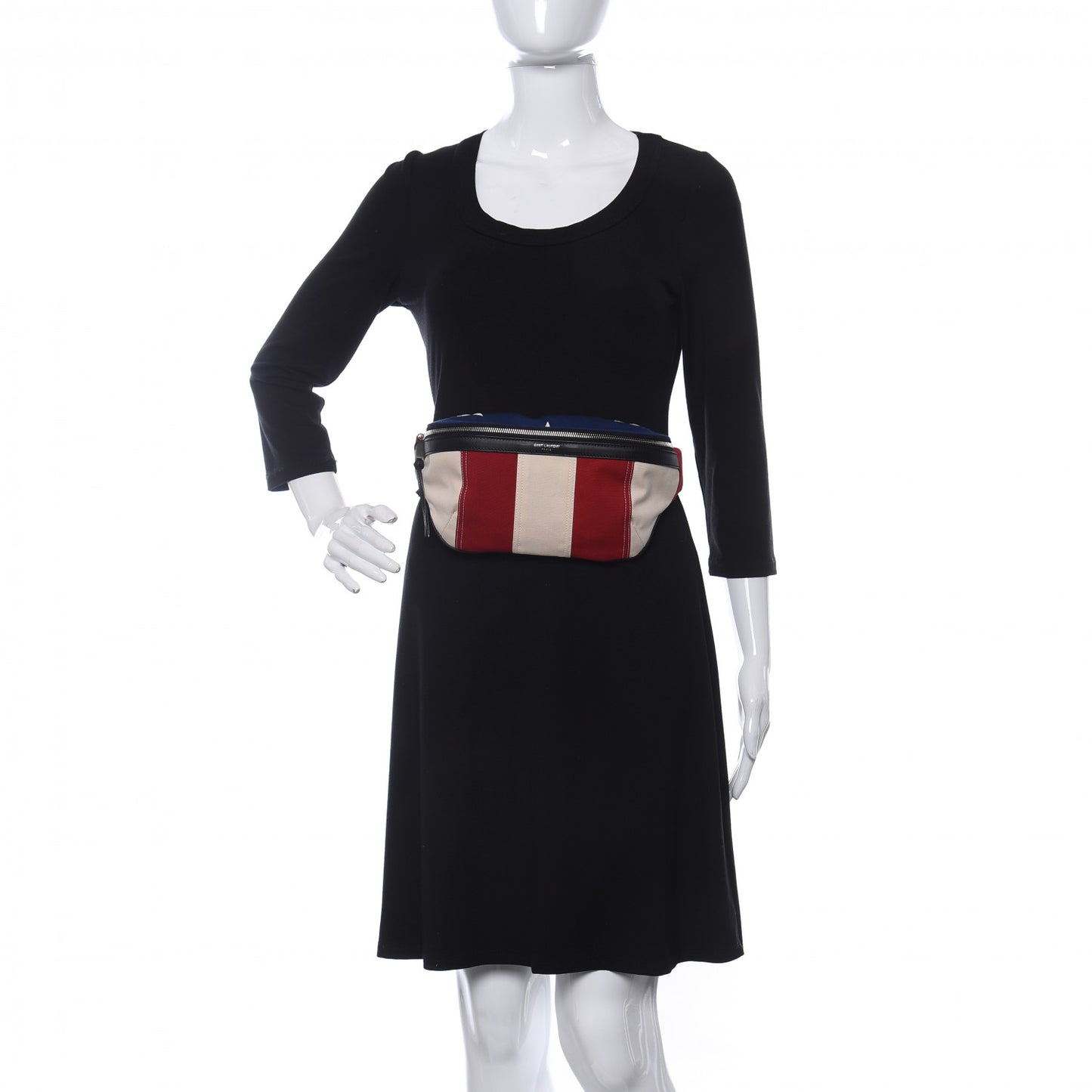 Canvas Classic Belt Bag Red Blue White