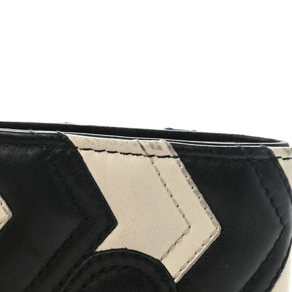 Gucci Calfskin Matelasse GG Marmont Card Case Black White 8 of 8