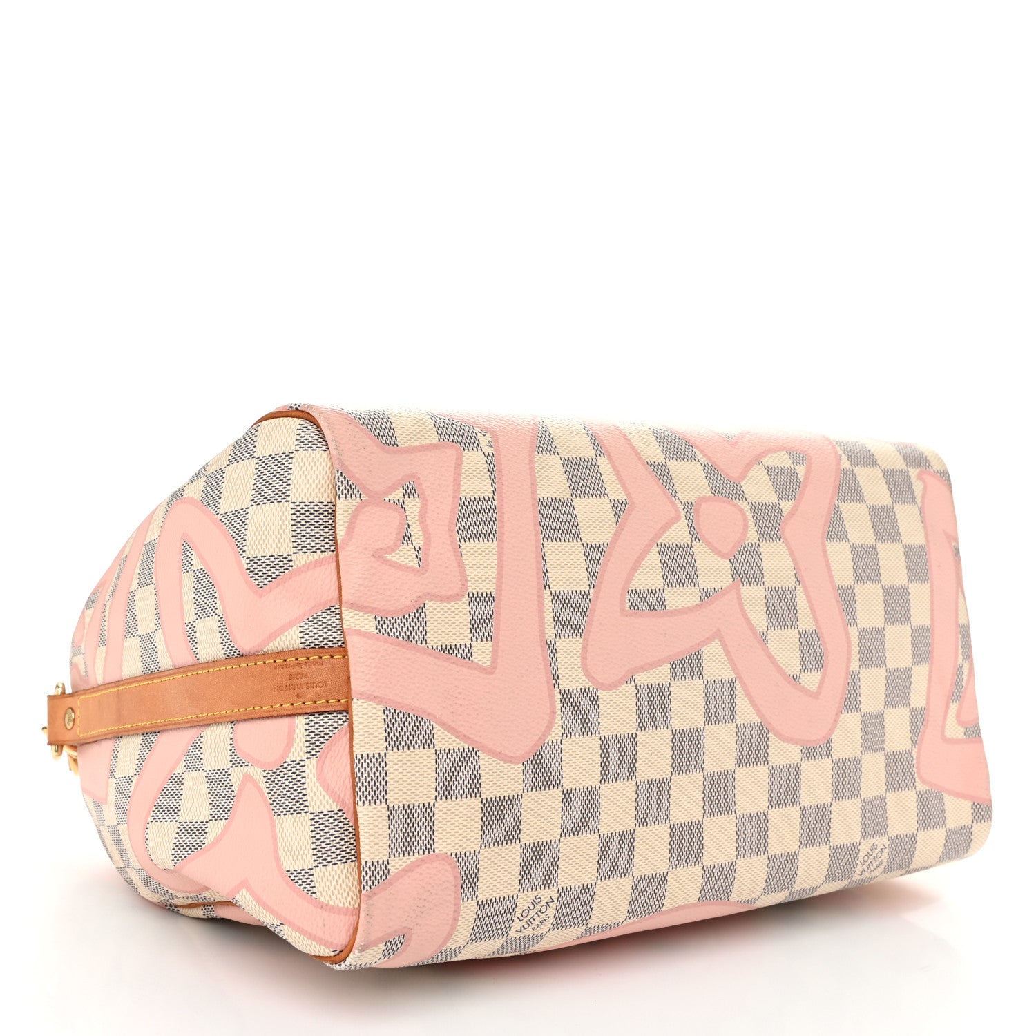 Louis Vuitton Damier Azur Tahitienne Speedy Bandouliere 30 Rose Ballerine 4 of 14