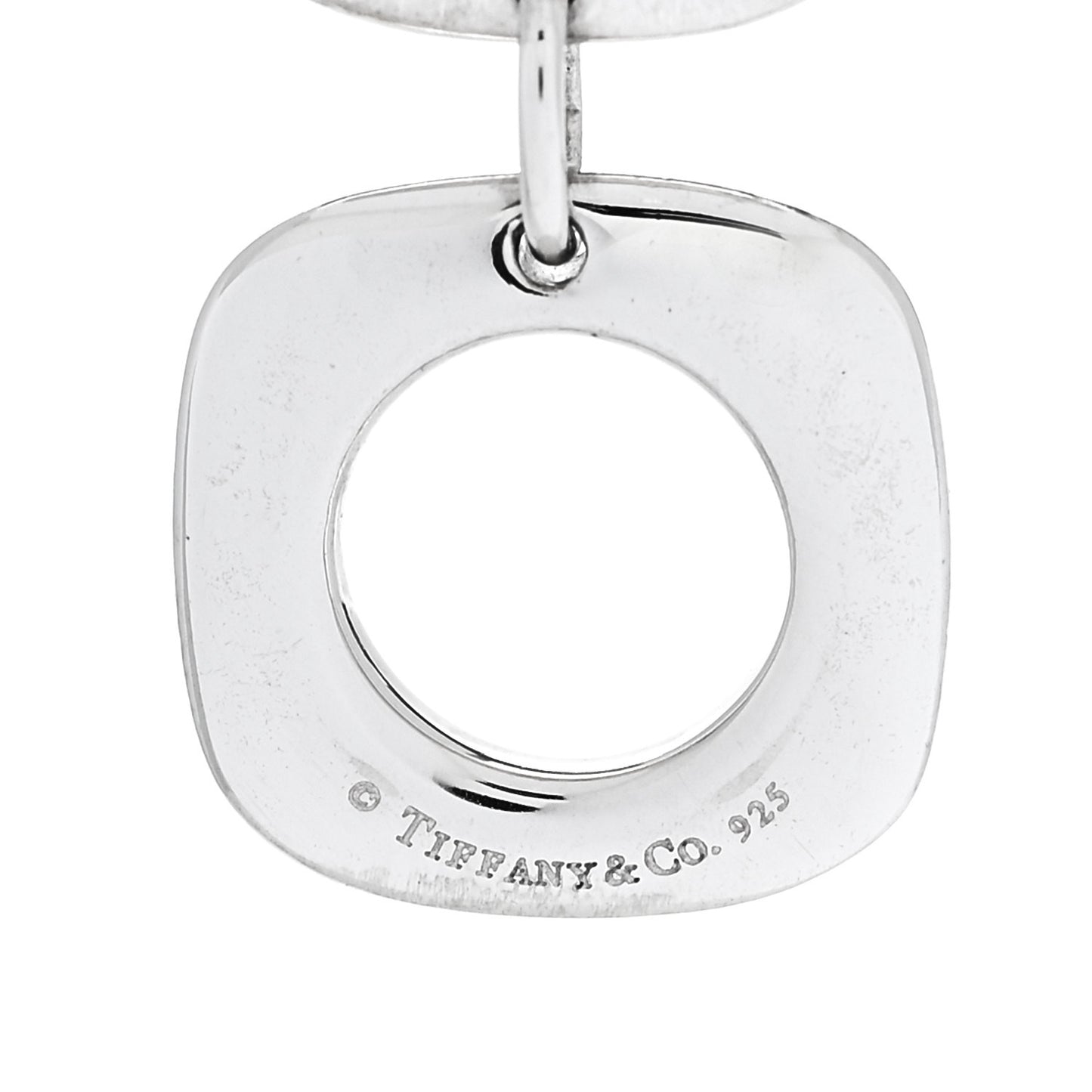 Sterling Silver Cushion Square Link Pendant Necklace