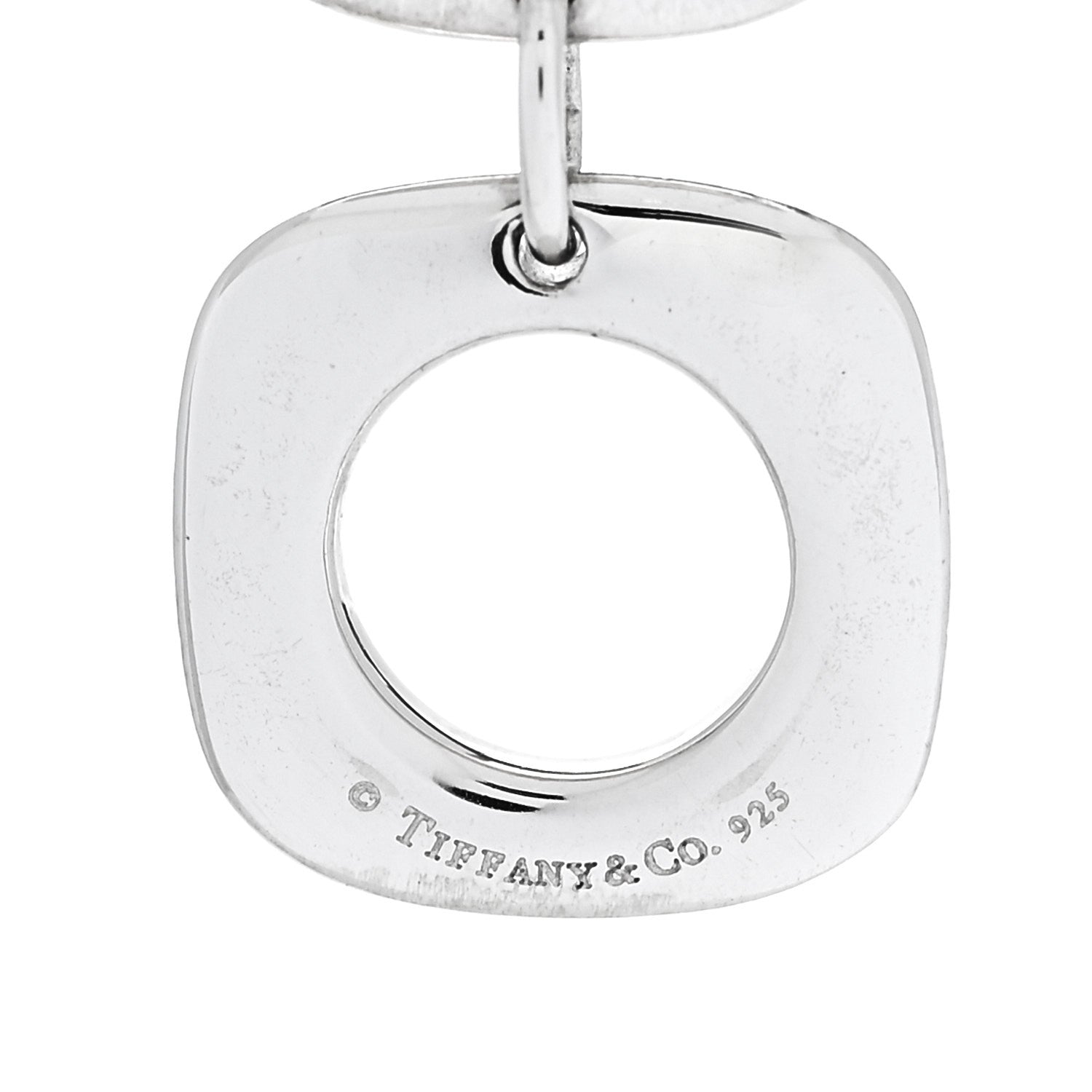 Tiffany Sterling Silver Cushion Square Link Pendant Necklace 4 of 6