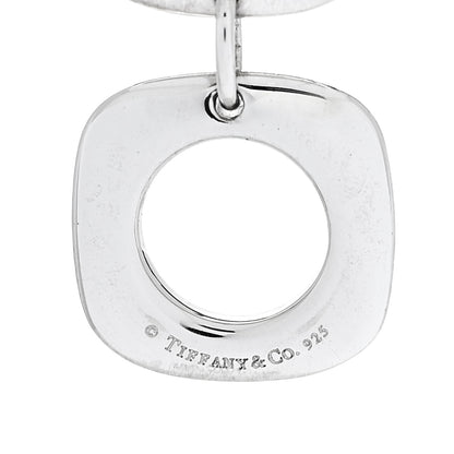Tiffany Sterling Silver Cushion Square Link Pendant Necklace 4 of 6