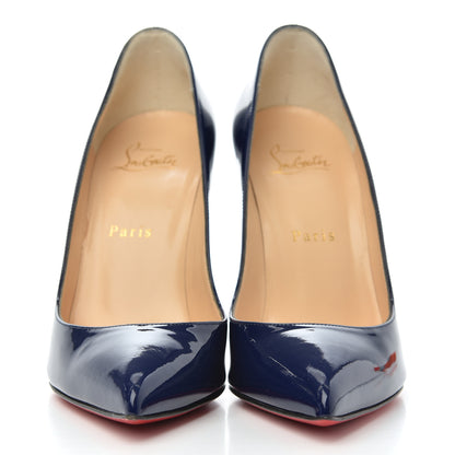 Christian Louboutin Patent Pigalle Follies 100 Pumps 38 China Blue 2 of 10