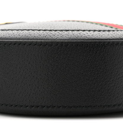 Gucci Grained Calfskin Web Mini Ophidia Round Shoulder Bag Black 9 of 10