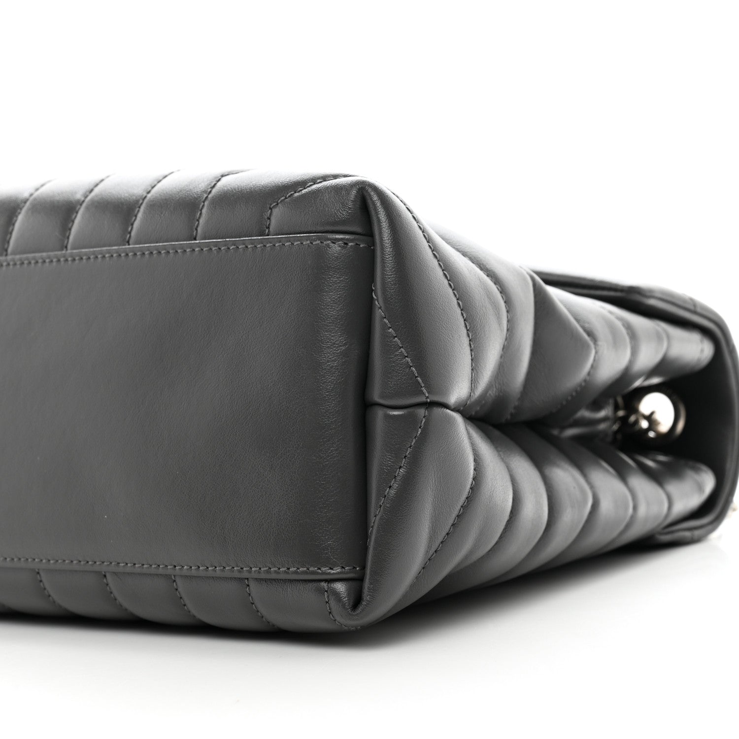 Saint Laurent Calfskin Y Quilted Monogram Medium Loulou Chain Satchel Asphalt 11 of 11