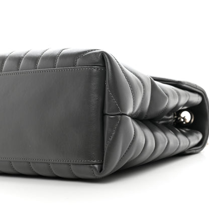 Saint Laurent Calfskin Y Quilted Monogram Medium Loulou Chain Satchel Asphalt 11 of 11