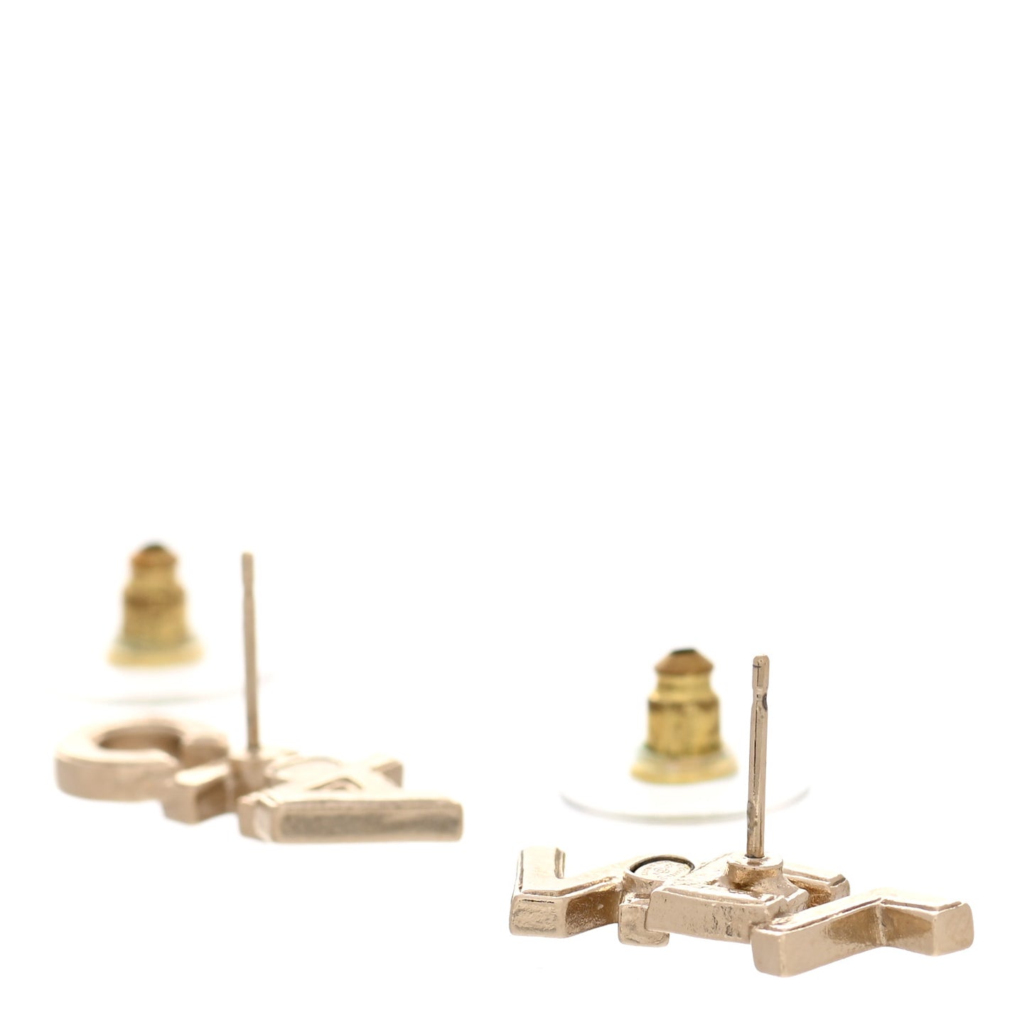 Crystal Pearl Signature Stud Earrings Gold