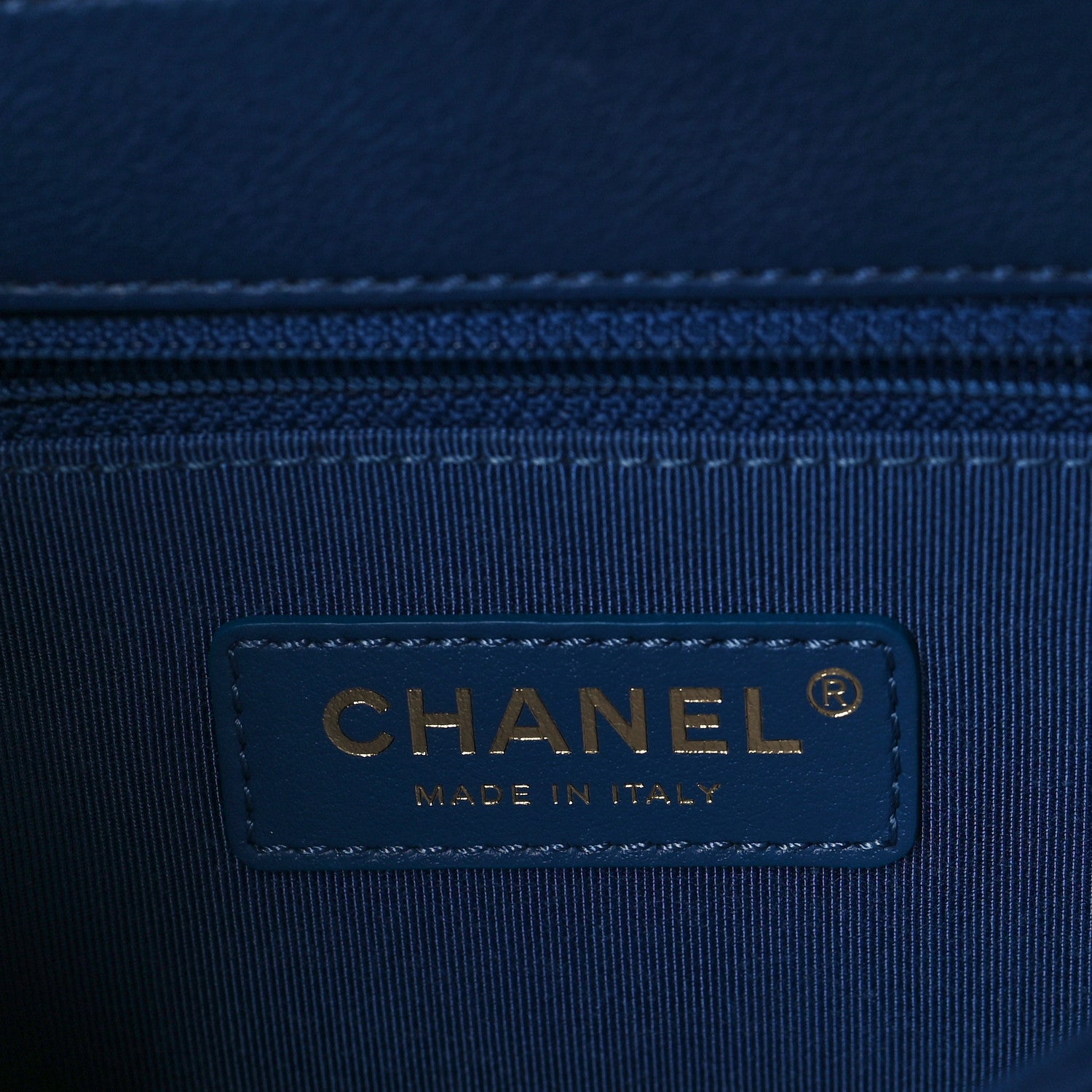 Chanel Calfskin Quilted Metal Top Handle Envelope Flap Blue 5 of 9