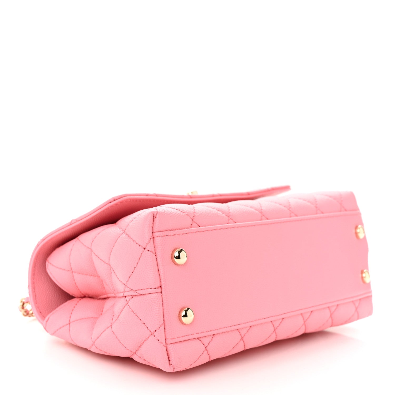 Chanel Caviar Quilted Mini Coco Chain Handle Flap Pink 4 of 11