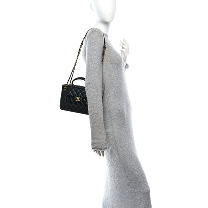 Chanel Caviar Calfskin Quilted Small Top Handle Flap Black 2 of 10