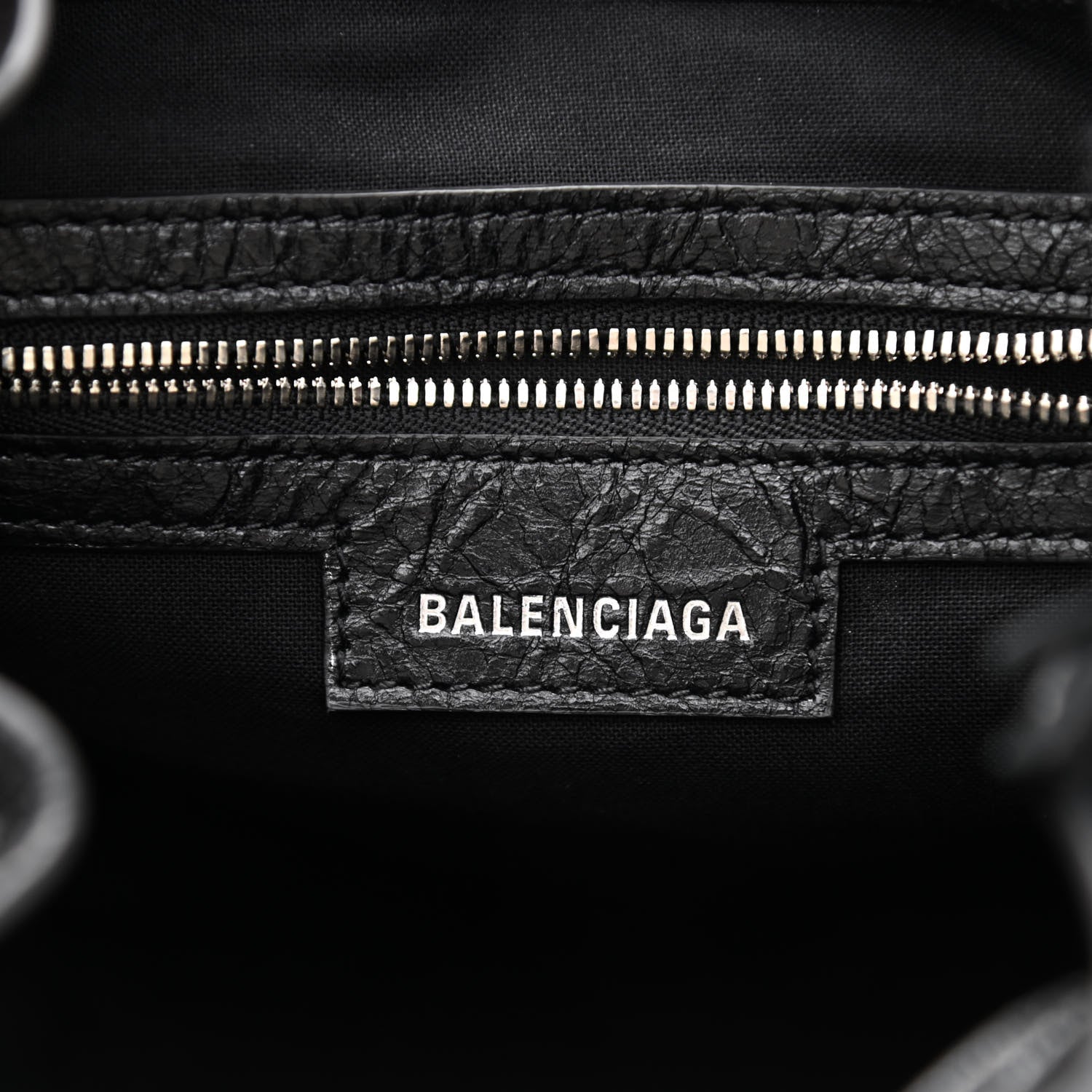 Balenciaga Agneau Arena Le Cagole Bucket Bag XS Black 6 of 10