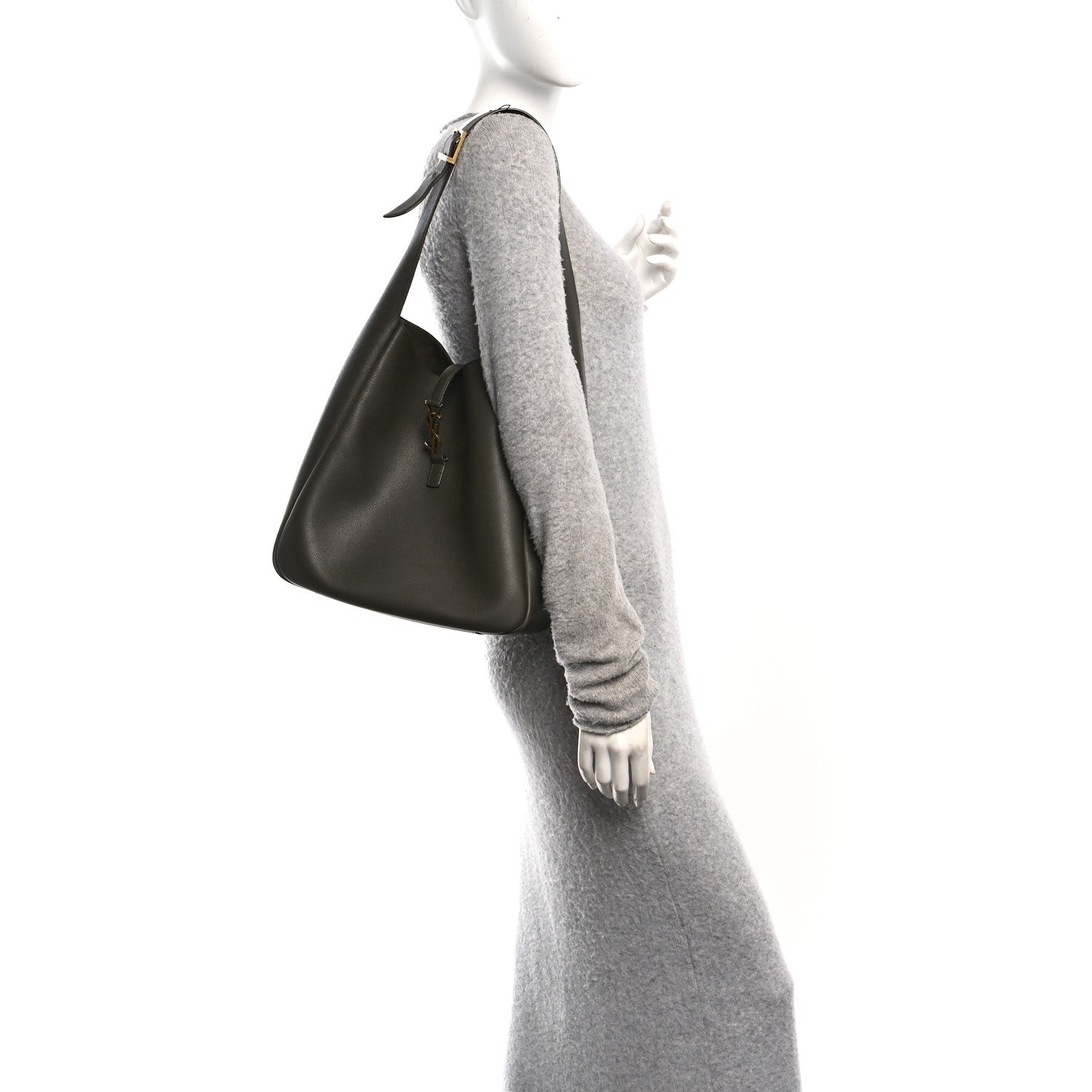 Saint Laurent Smooth Calfskin Large Le 5 A 7 Soft Hobo Light Musk 2 of 10