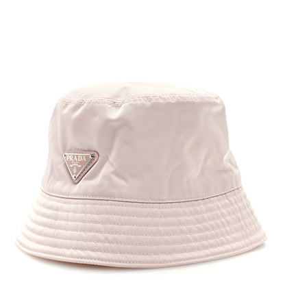 Prada Re-Nylon Metal Triangle Logo Womens Bucket Hat M Alabastro 1 of 7