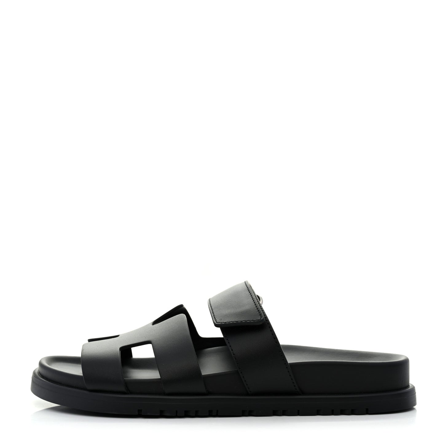 Calfskin Womens Chypre Sandals 36.5 Black