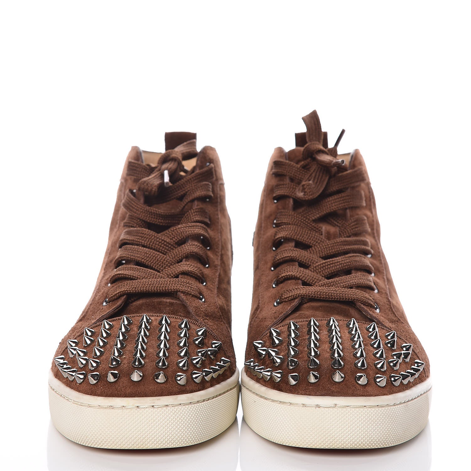 Christian Louboutin Veau Velours Mens Louis Spikes Flat Sneakers 42 Pur Sang 2 of 14