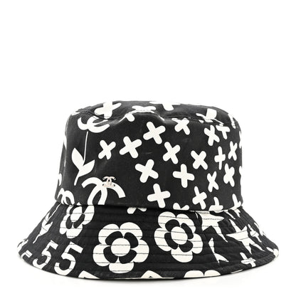 Chanel Cotton Bucket Hat M Black White 1 of 8
