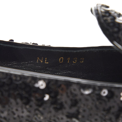 Louis Vuitton Sequin Loafers 37.5 Black 8 of 9