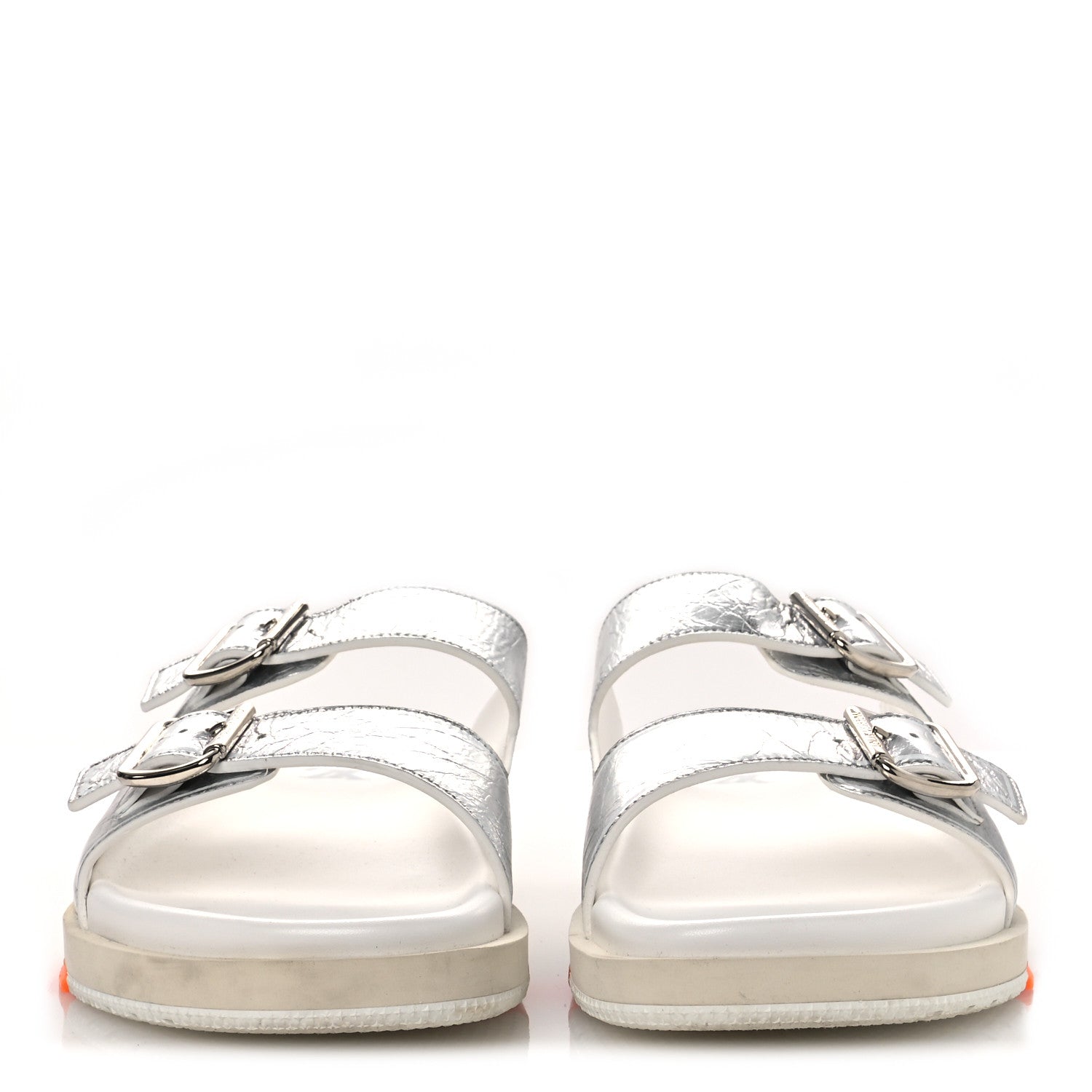 Louis Vuitton Metallic Mix Materials Mens LV Script Trainer Mules 11 Silver Multicolor 3 of 12