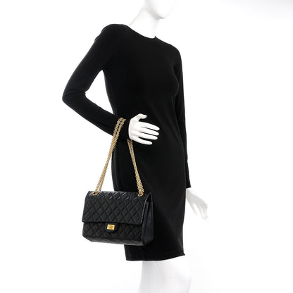 Chanel Aged Calfskin Quilted 2.55 Reissue 226 Flap Black 3 of 8