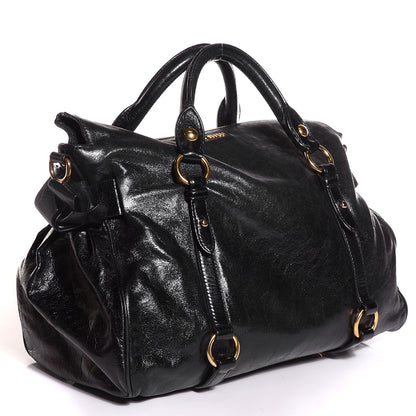 Miu Miu Vitello Lux Large Bow Bag Nero Black 3 of 9