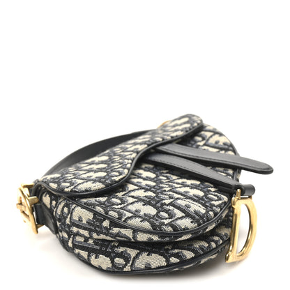 Christian Dior Oblique Mini Saddle Bag Blue 9 of 10