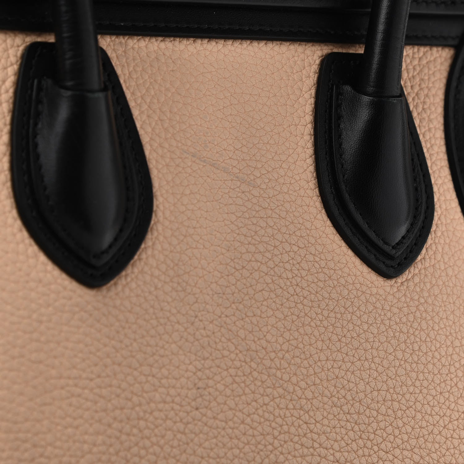 Celine Drummed Calfskin Nubuck Nano Tri-Color Luggage Ruby 11 of 15