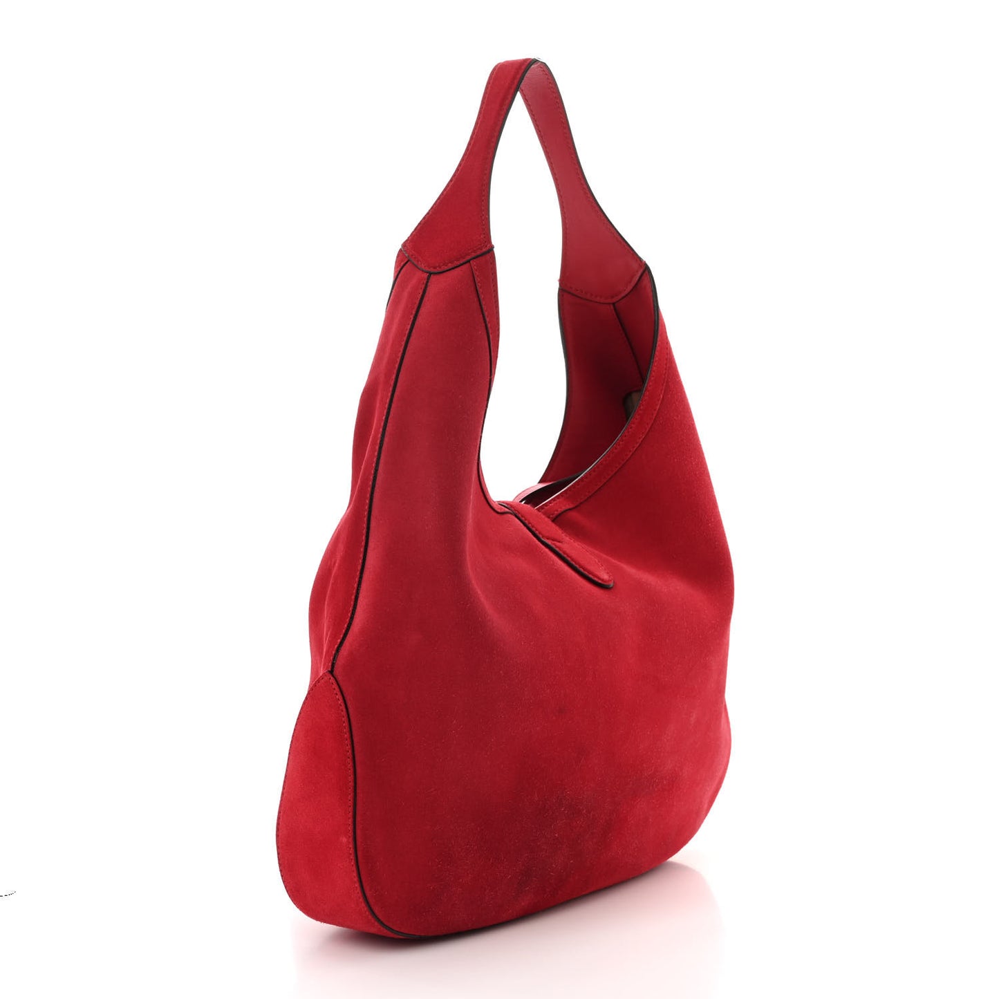 Soft Suede Web Large Jackie Hobo Red