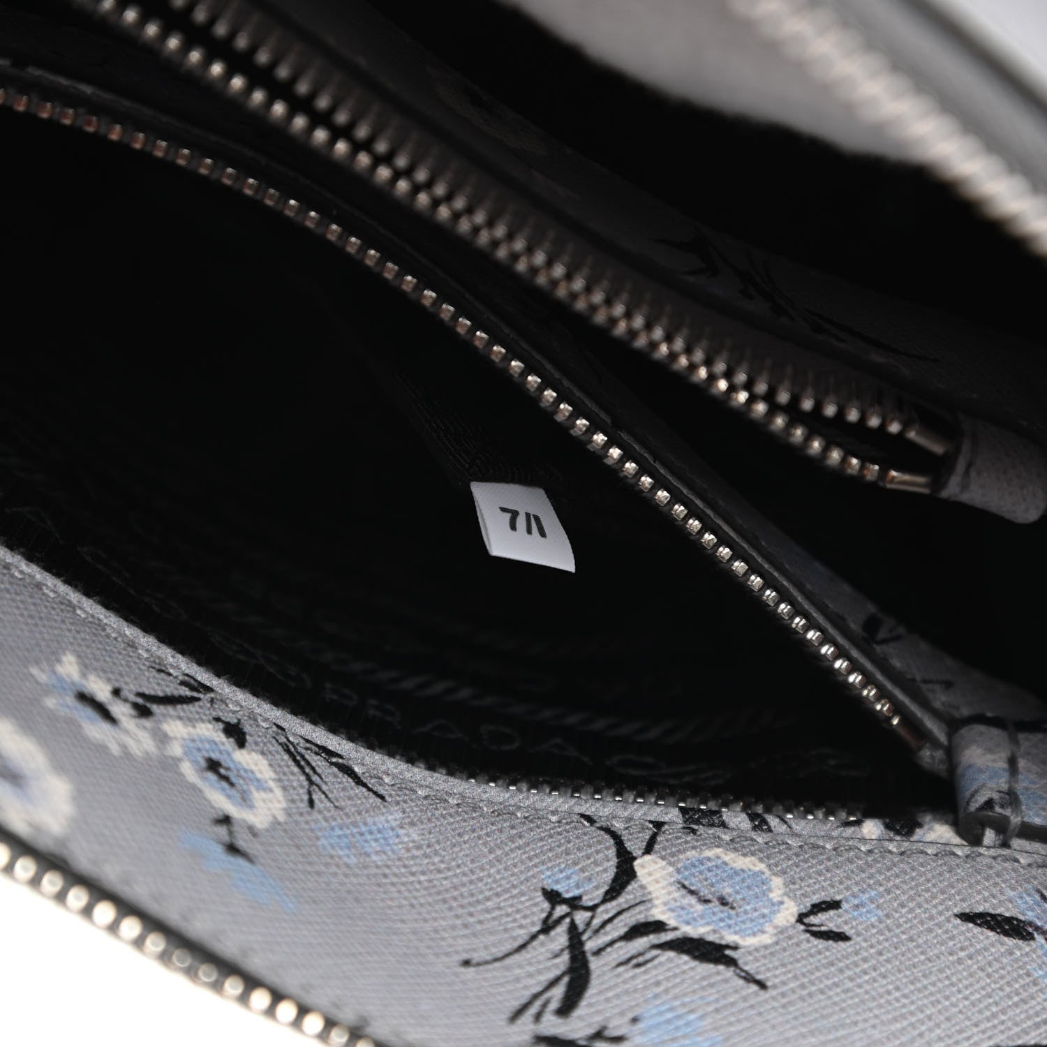 Prada Saffiano Soft Bouquet Medium Promenade Tote Acciaio 9 of 10