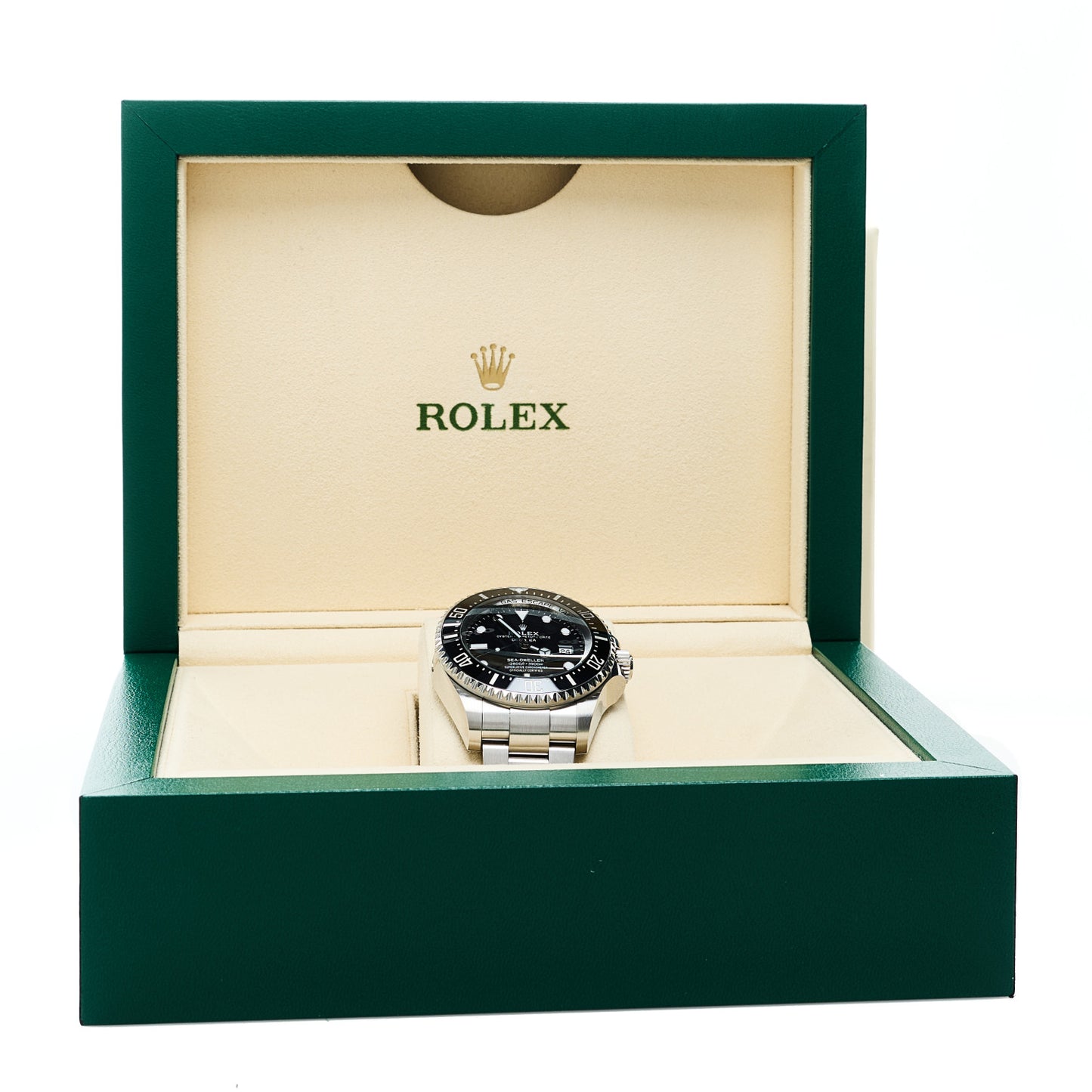 Stainless Steel 44mm Oyster Perpetual Date Sea-Dweller Deepsea Watch 126660 Black