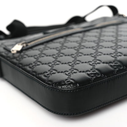 Gucci Guccissima Signature Small Messenger Bag Black 9 of 10