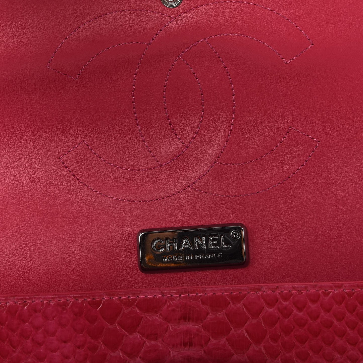 Python Jumbo Double Flap Dark Pink