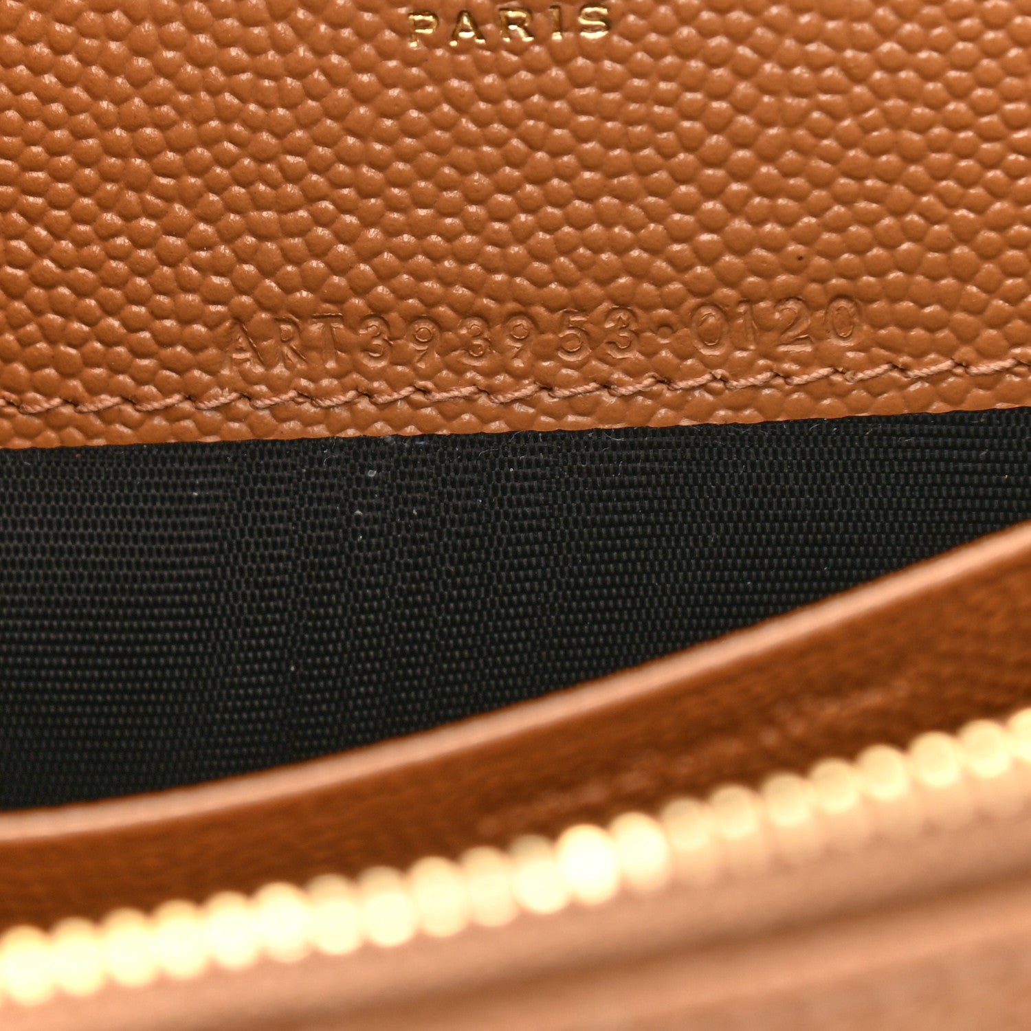 Saint Laurent Grain De Poudre Matelasse Chevron Monogram Envelope Chain Wallet Dune 7 of 10