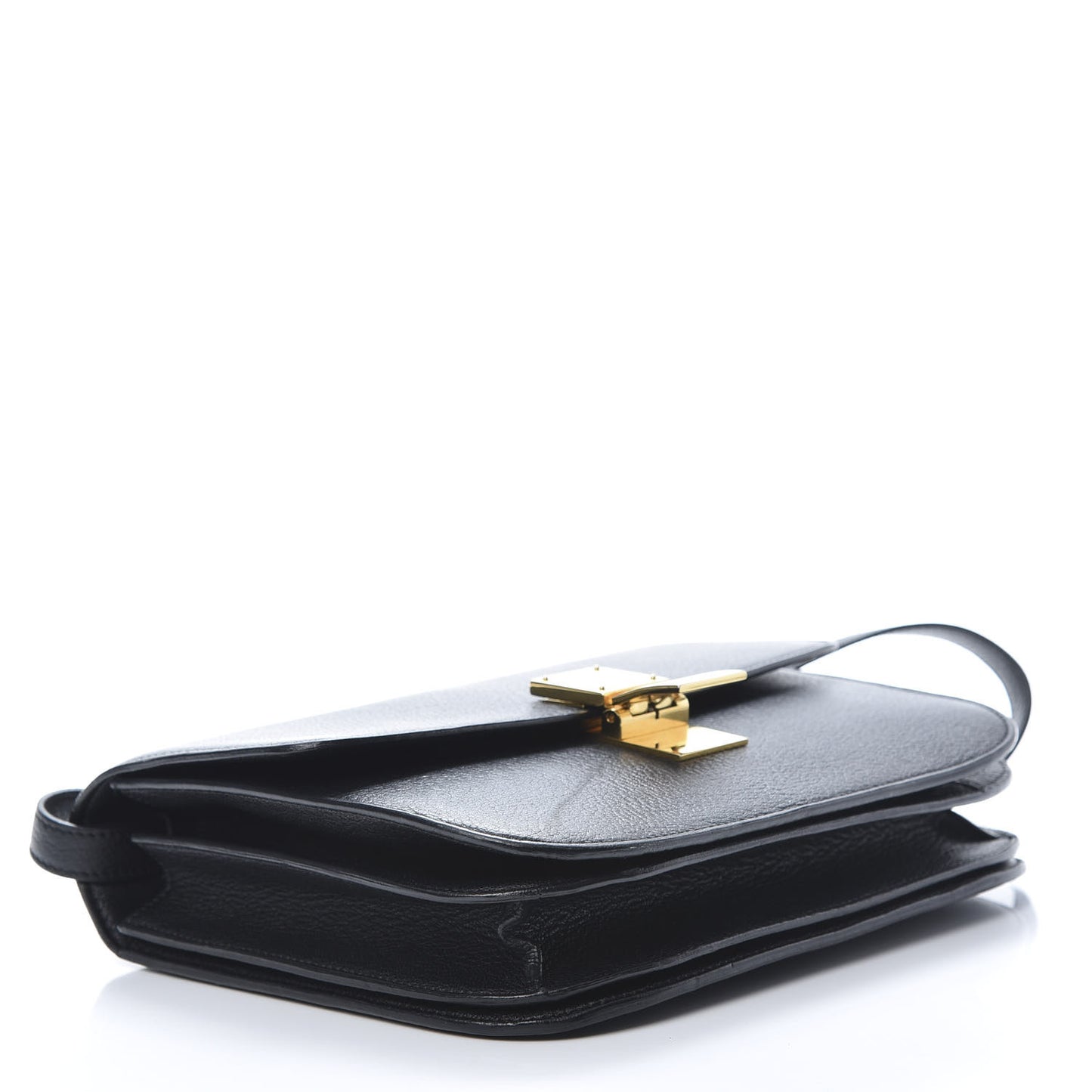 Goatskin Medium Classic Box Flap Bag Black