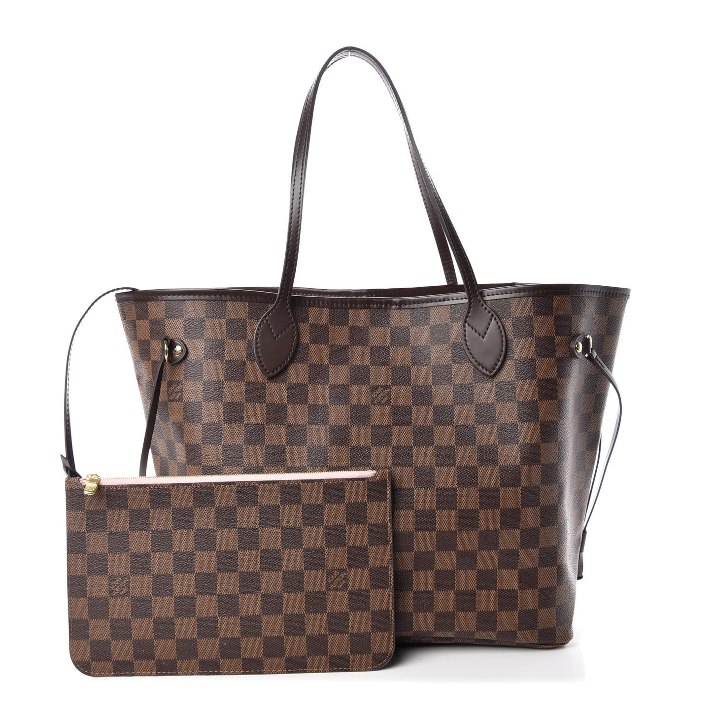 Damier Ebene Neo Neverfull MM Rose Ballerine