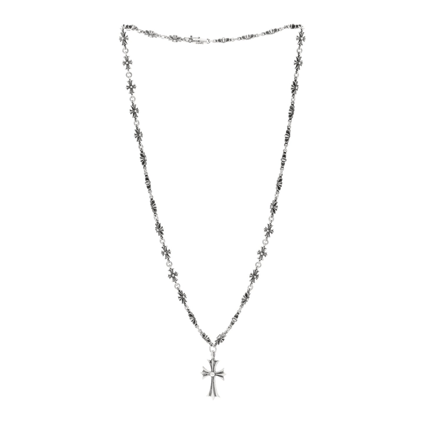 Sterling Silver Cross Pendant Tiny Cross Chain Necklace