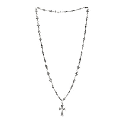 Chrome Hearts Sterling Silver Cross Pendant Tiny Cross Chain Necklace 3 of 4