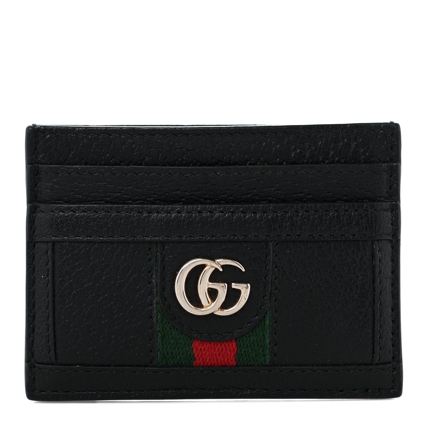 Gucci Calfskin Web GG Ophidia Card Holder Black 1 of 6